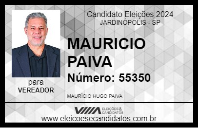 Candidato MAURICIO PAIVA 2024 - JARDINÓPOLIS - Eleições