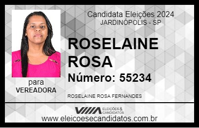 Candidato ROSELAINE ROSA 2024 - JARDINÓPOLIS - Eleições