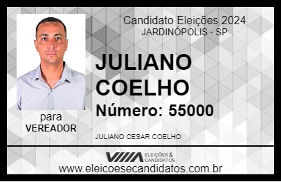 Candidato JULIANO COELHO 2024 - JARDINÓPOLIS - Eleições