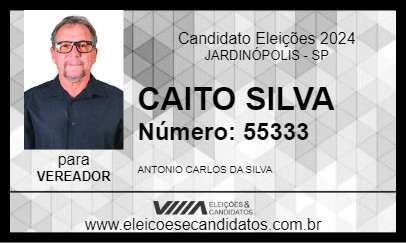 Candidato CAITO SILVA 2024 - JARDINÓPOLIS - Eleições