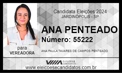 Candidato ANA PENTEADO 2024 - JARDINÓPOLIS - Eleições