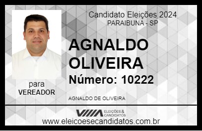 Candidato AGNALDO OLIVEIRA 2024 - PARAIBUNA - Eleições