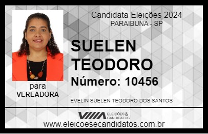 Candidato SUELEN TEODORO 2024 - PARAIBUNA - Eleições