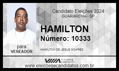 Candidato HAMILTON 2024 - GUARAREMA - Eleições