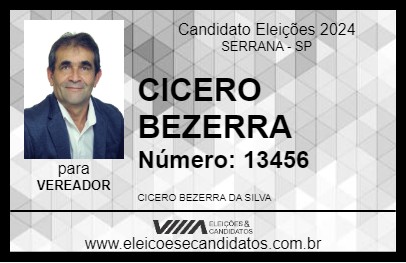 Candidato CICERO BEZERRA 2024 - SERRANA - Eleições