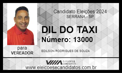 Candidato DIL DO TAXI 2024 - SERRANA - Eleições