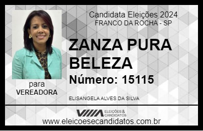 Candidato ZANZA PURA BELEZA 2024 - FRANCO DA ROCHA - Eleições