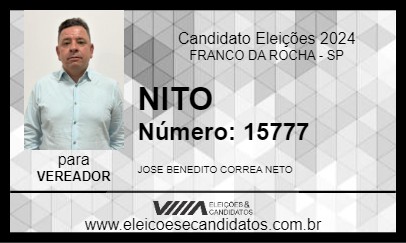 Candidato NITO 2024 - FRANCO DA ROCHA - Eleições