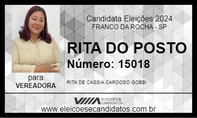 Candidato RITA DO POSTO 2024 - FRANCO DA ROCHA - Eleições