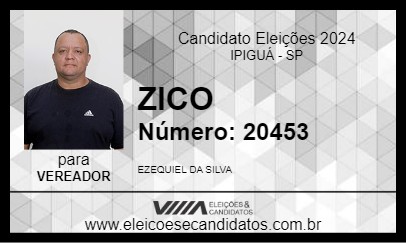 Candidato ZICO 2024 - IPIGUÁ - Eleições