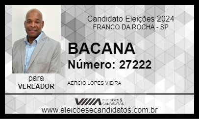 Candidato BACANA 2024 - FRANCO DA ROCHA - Eleições