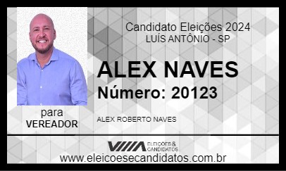 Candidato ALEX NAVES 2024 - LUÍS ANTÔNIO - Eleições