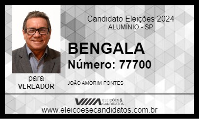 Candidato BENGALA 2024 - ALUMÍNIO - Eleições