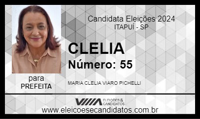 Candidato CLELIA 2024 - ITAPUÍ - Eleições