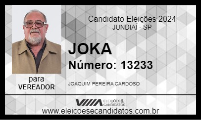 Candidato JOKA 2024 - JUNDIAÍ - Eleições