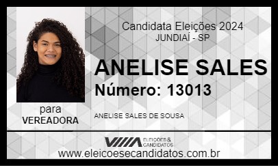 Candidato ANELISE SALES 2024 - JUNDIAÍ - Eleições