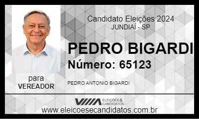 Candidato PEDRO BIGARDI 2024 - JUNDIAÍ - Eleições