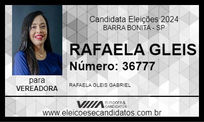 Candidato RAFAELA GLEIS 2024 - BARRA BONITA - Eleições