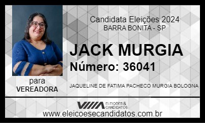 Candidato JACK MURGIA 2024 - BARRA BONITA - Eleições