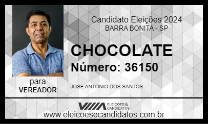 Candidato CHOCOLATE 2024 - BARRA BONITA - Eleições