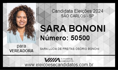 Candidato SARA BONONI 2024 - SÃO CARLOS - Eleições