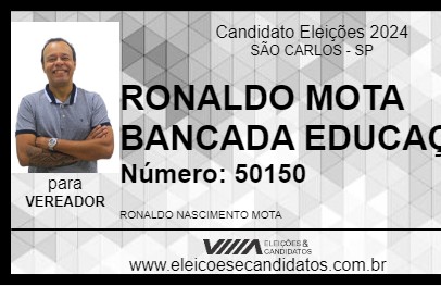 Candidato RONALDO MOTA BANCADA EDUCAÇÃO 2024 - SÃO CARLOS - Eleições