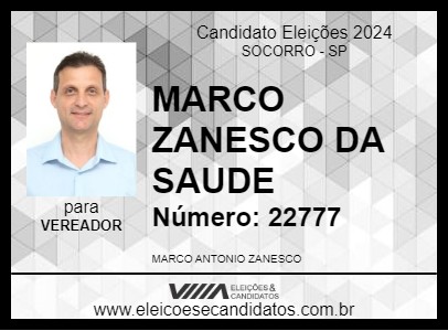 Candidato MARCO ZANESCO DA SAUDE 2024 - SOCORRO - Eleições