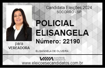 Candidato POLICIAL ELISANGELA 2024 - SOCORRO - Eleições