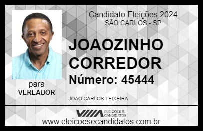 Candidato JOAOZINHO CORREDOR 2024 - SÃO CARLOS - Eleições