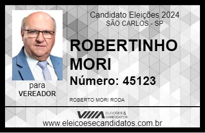 Candidato ROBERTINHO MORI 2024 - SÃO CARLOS - Eleições