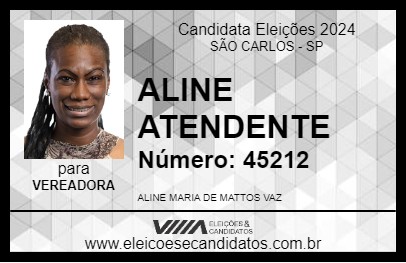 Candidato ALINE ATENDENTE 2024 - SÃO CARLOS - Eleições