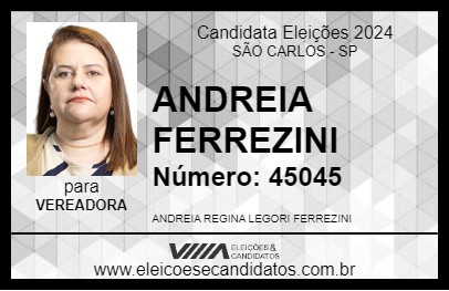 Candidato ANDREIA FERREZINI 2024 - SÃO CARLOS - Eleições