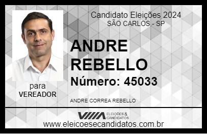 Candidato ANDRE REBELLO 2024 - SÃO CARLOS - Eleições