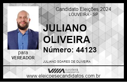 Candidato JULIANO OLIVEIRA 2024 - LOUVEIRA - Eleições