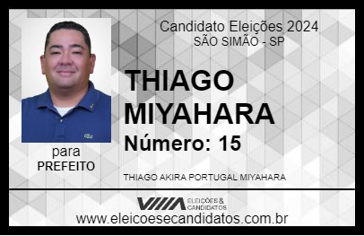 Candidato THIAGO MIYAHARA 2024 - SÃO SIMÃO - Eleições