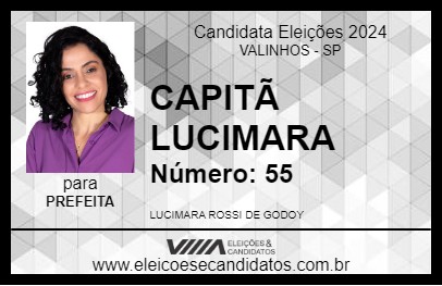 Candidato CAPITÃ LUCIMARA 2024 - VALINHOS - Eleições