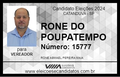 Candidato RONE MAIA 2024 - CATANDUVA - Eleições