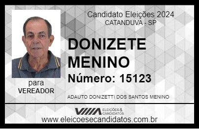 Candidato DONIZETE MENINO 2024 - CATANDUVA - Eleições