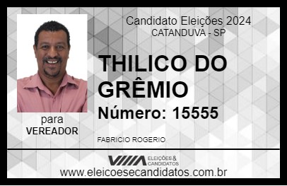 Candidato THILICO DO GRÊMIO 2024 - CATANDUVA - Eleições