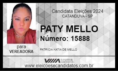 Candidato PATY MELLO 2024 - CATANDUVA - Eleições