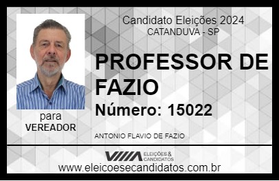 Candidato PROFESSOR DE FAZIO 2024 - CATANDUVA - Eleições