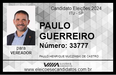 Candidato PAULO GUERREIRO 2024 - ITU - Eleições