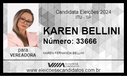 Candidato KAREN BELLINI 2024 - ITU - Eleições