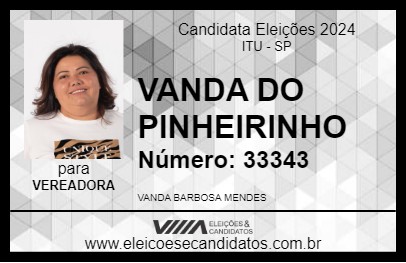 Candidato VANDA DO PINHEIRINHO 2024 - ITU - Eleições