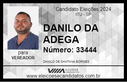 Candidato DANILO DA ADEGA 2024 - ITU - Eleições