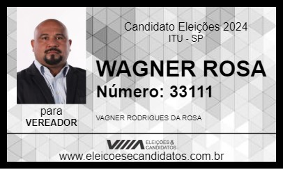 Candidato WAGNER ROSA 2024 - ITU - Eleições