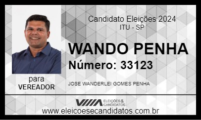 Candidato WANDO PENHA 2024 - ITU - Eleições