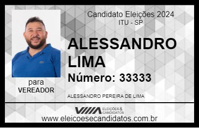 Candidato ALESSANDRO LIMA 2024 - ITU - Eleições