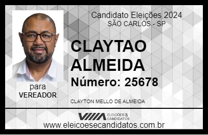 Candidato CLAYTAO ALMEIDA 2024 - SÃO CARLOS - Eleições