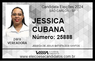 Candidato JESSICA CUBANA 2024 - SÃO CARLOS - Eleições